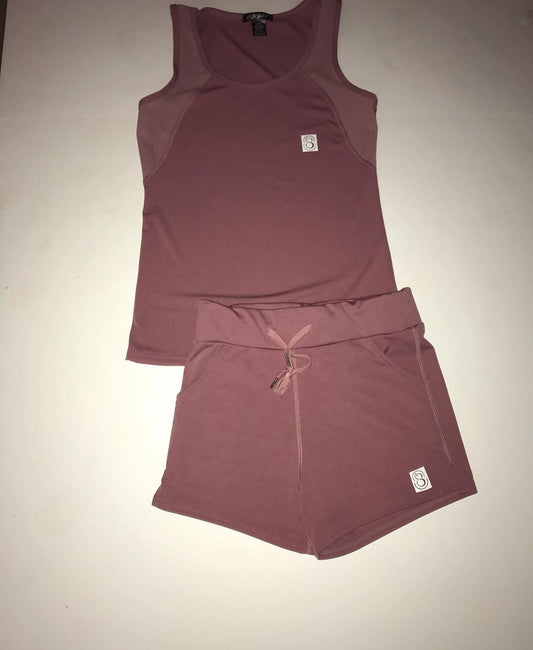 Short set with full tank top